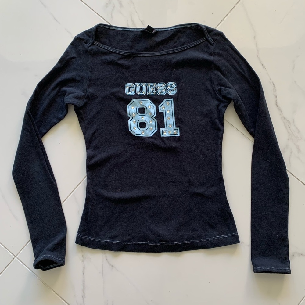 💜❤️⬇️⬇️ GUESS #81 RHINESTONE SHIRT💜❤️